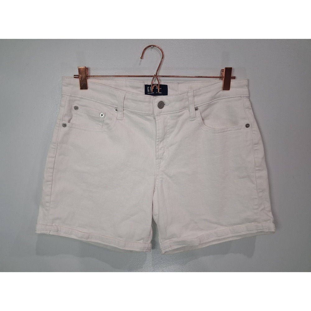 Gap Denim Womens 30 Regular White 5 Inch Inseam Stretch Jean Shorts Mid Rise